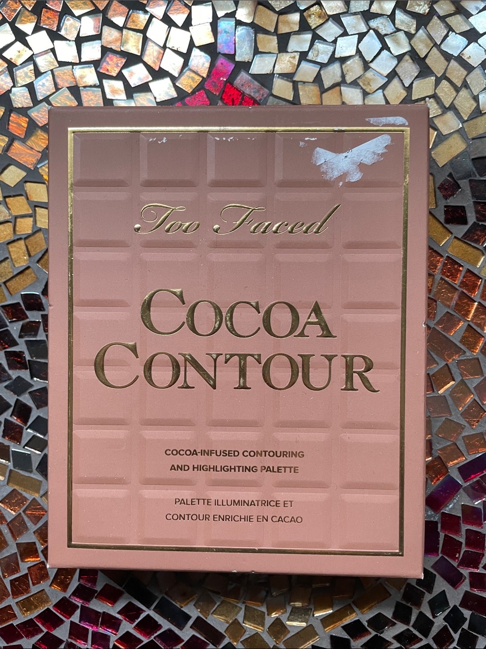 NEW Too Faced Cocoa Contour Palette - Rose Pink & Gold Accents